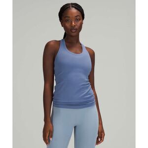 Lululemon Cool Racerback Tank Top Nulu in Water Drop EUC *HEMMED